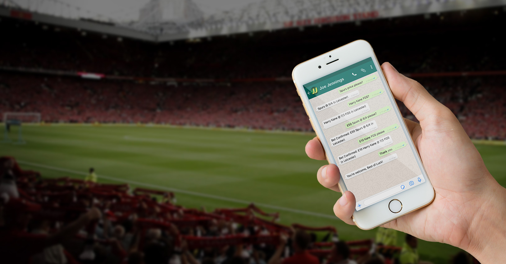 WhatsApp Betting Joe Jennings Bookmakers